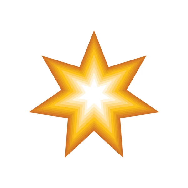 Decoración estrella dorada — Vector de stock
