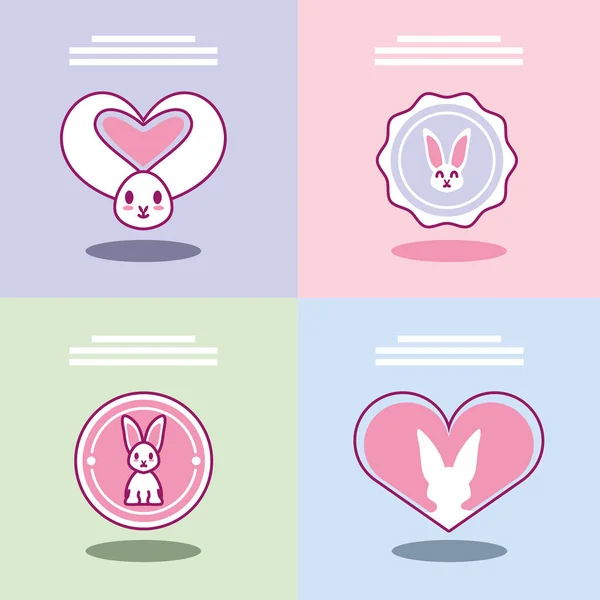 Insignias libres de crueldad — Vector de stock