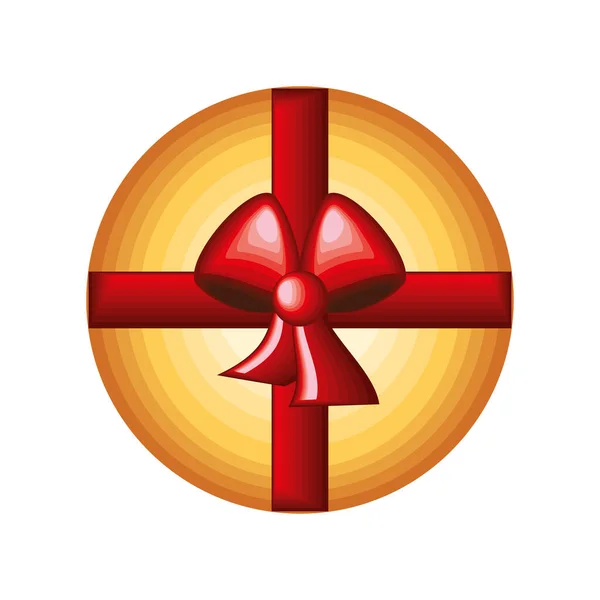 Ronde geschenkdoos — Stockvector