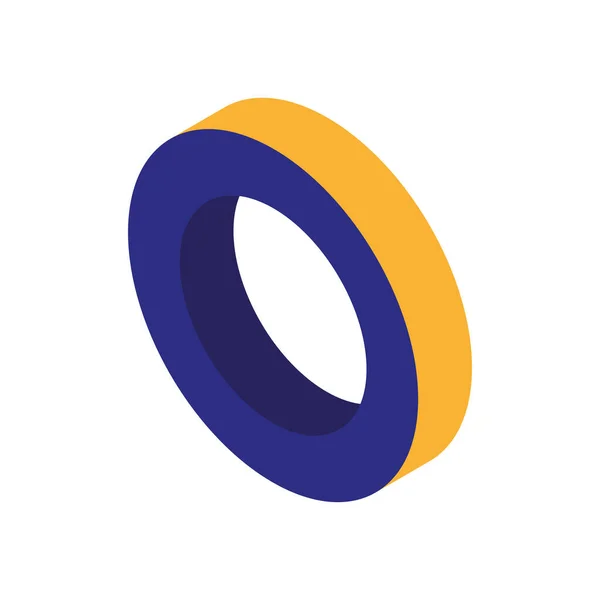 Isometric circle icon — Stock Vector
