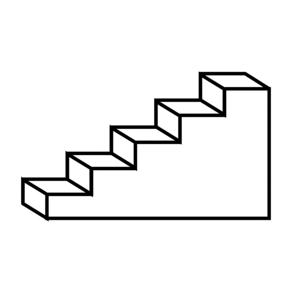 Іконка лінійної драбини — стоковий вектор