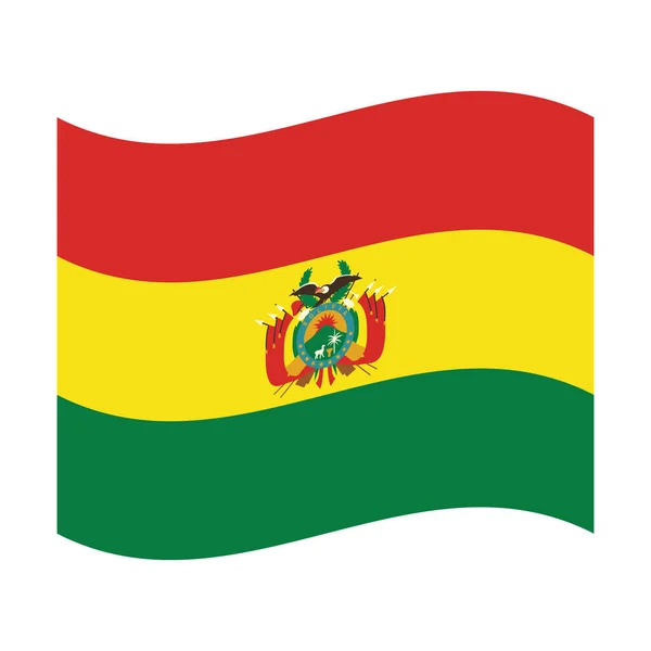 Waving bolivian flag — Stock Vector