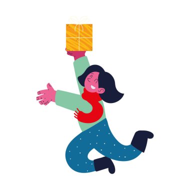 Hediyeyle kutlama kadını