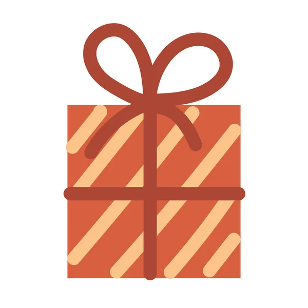 Caja de regalo a rayas — Vector de stock