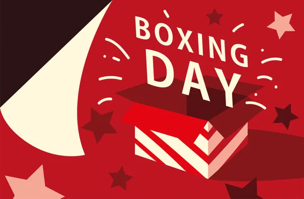 Banner do dia de boxe —  Vetores de Stock