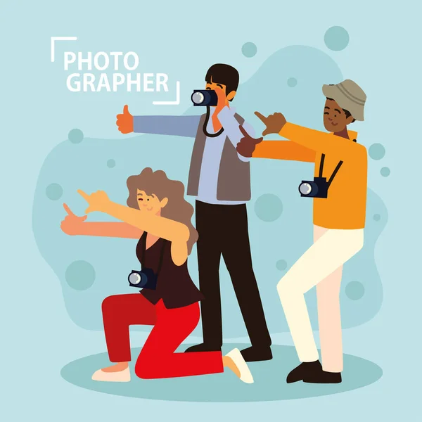 Photographes ou paparazzi — Image vectorielle