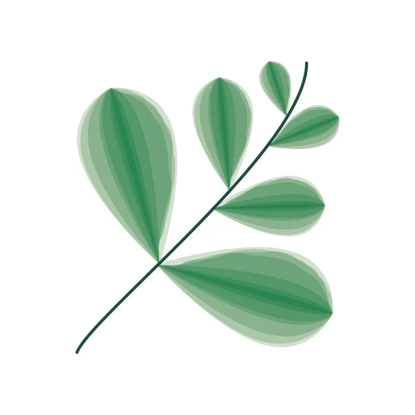 Feuilles et icône de la plante — Image vectorielle