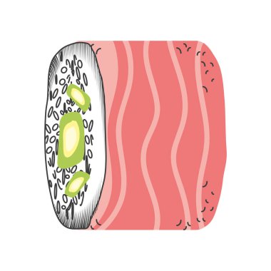 Suşi vektör simgesi