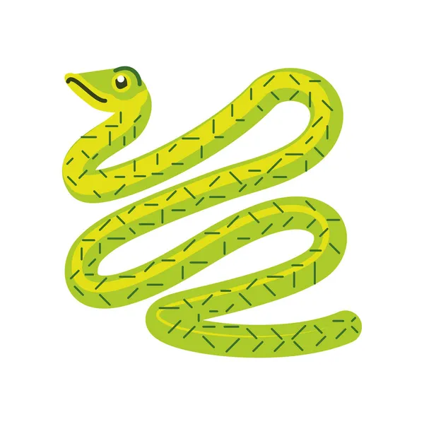 Icono de serpiente verde — Vector de stock