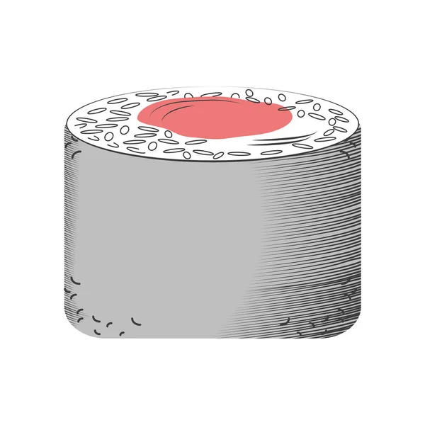Icône de rouleau de sushi — Image vectorielle