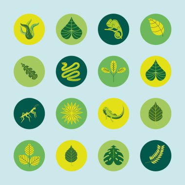 Yeşil yaprakları simgeler