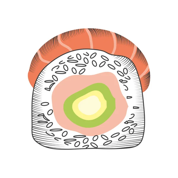 Collation de sushi frais — Image vectorielle