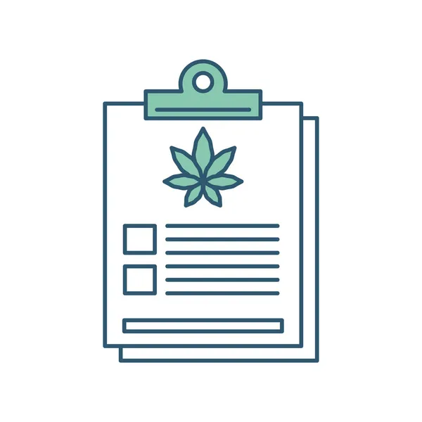 Informe médico sobre cannabis — Vector de stock