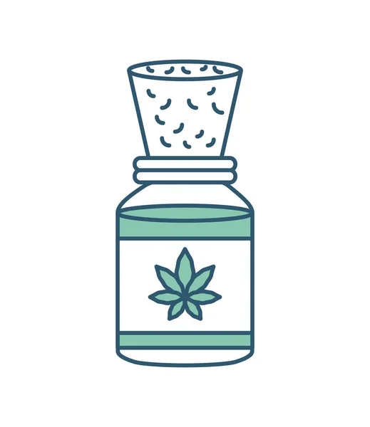 Kannabiszos gyógyszer — Stock Vector
