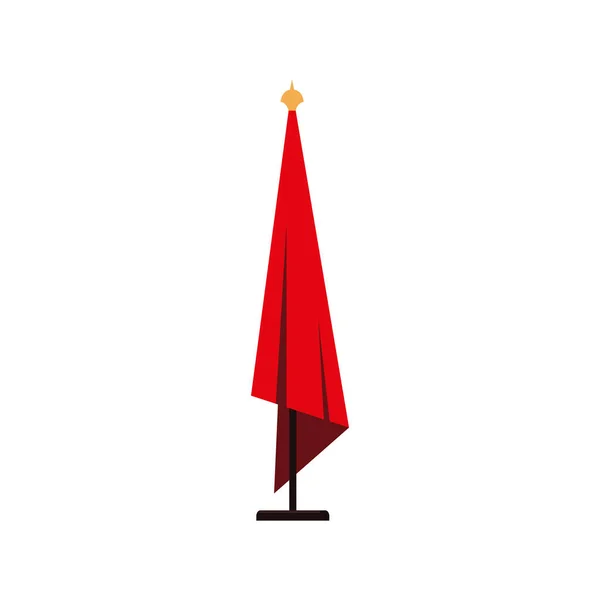 Rode vlag in de aanslag — Stockvector