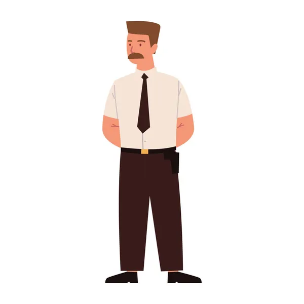 Man with moustache — Stock Vector