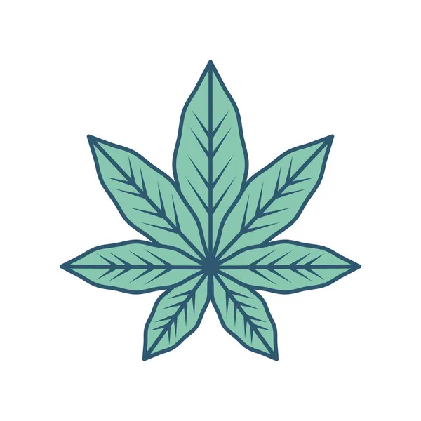 Cannabisplantsikon — Stock vektor