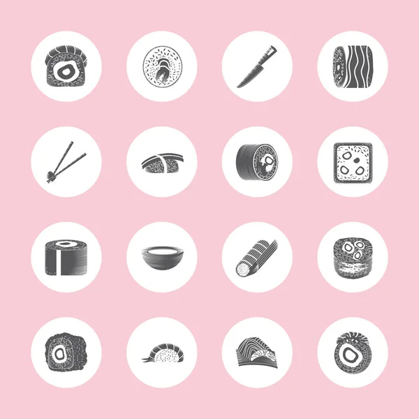图标寿司食品 — 图库矢量图片