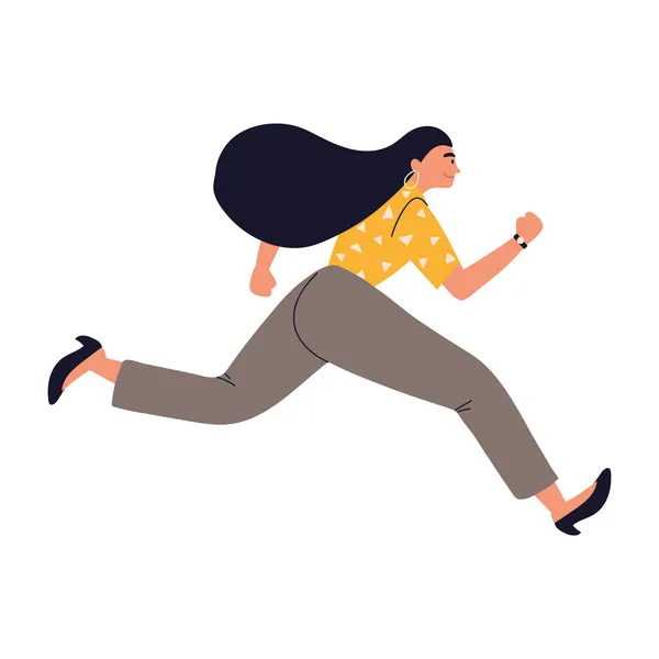 Femme d'affaires courir — Image vectorielle