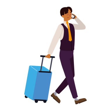 Telefon kullanan bir iş adamı