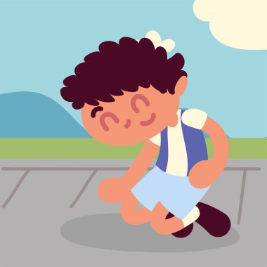 Sokakta oynayan çocuk