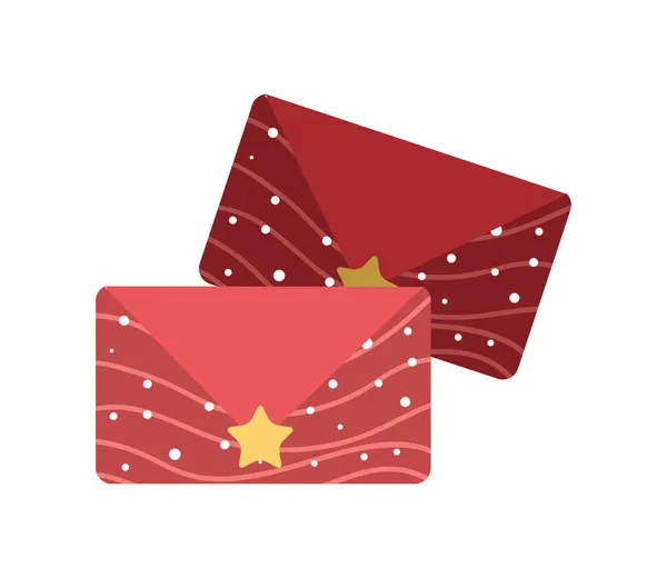 Christmas envelopes decoration — Stock Vector