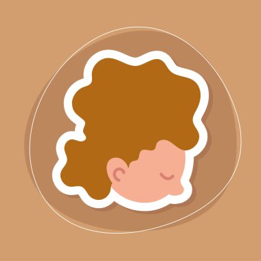 Çıkartmalı kadın yüzü