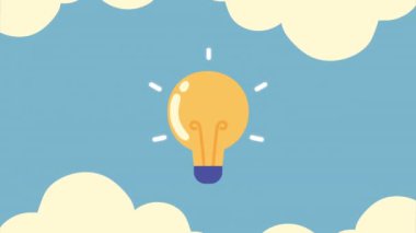 Gökyüzü sahnesinde ampul ışığı