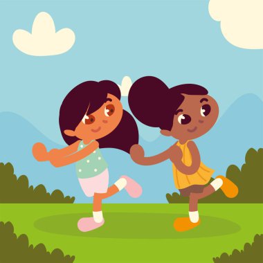 Güzel kızlar birlikte.