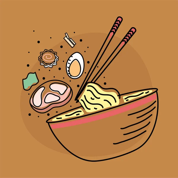 ラーメン文化 — ストックベクタ