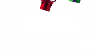 Mutlu Noel animasyonları Hediyeler desenli