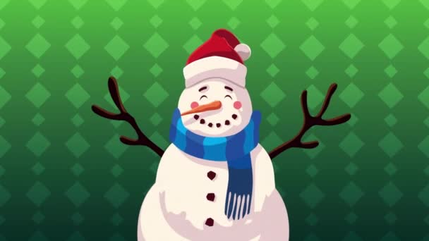 boldog karácsonyt animáció hóember