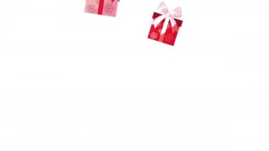 Mutlu Noel animasyonları Hediyeler desenli
