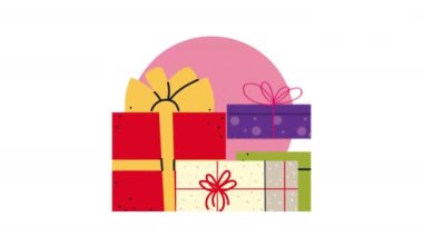 Hediyelerle mutlu noel animasyonları