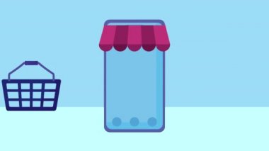 Akıllı telefon ve alışveriş sepeti ile online ticaret