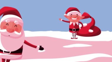 Noel Baba ve Elf 'le Mutlu Noel animasyonları