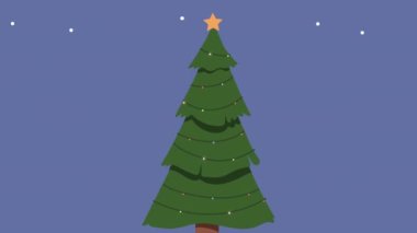 Mutlu Noel animasyonları Ağacla