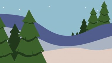 Noel kış doğa manzarası