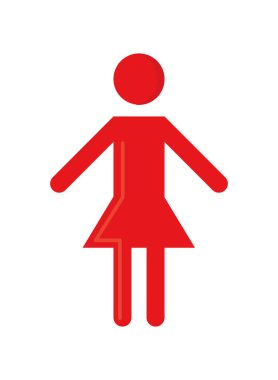 kırmızı resimli kadın.