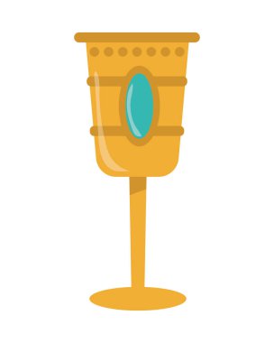 Altın kupa ve mücevher.