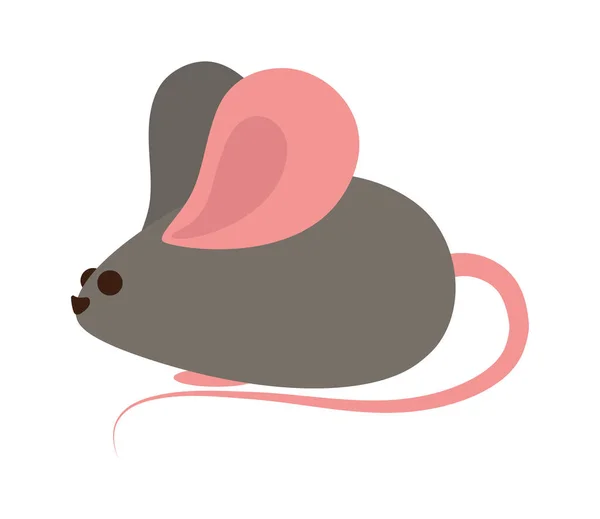 Lindo ratón juguete icono — Vector de stock