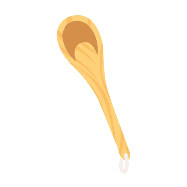 Cucchiaio di legno utensile — Vettoriale Stock