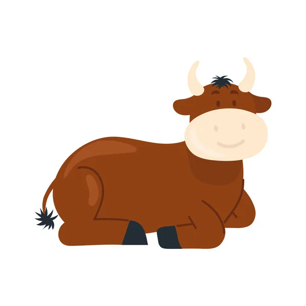 Vache mignon dessin animé — Image vectorielle