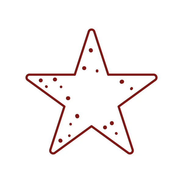 Estrella decoración lineal — Vector de stock