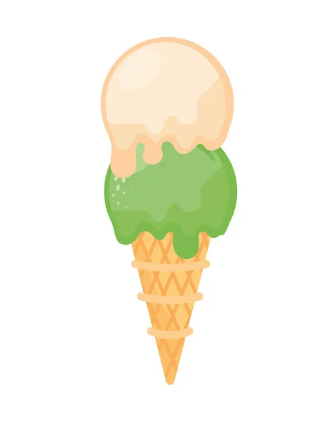 Melted ice cream — Stock Vector