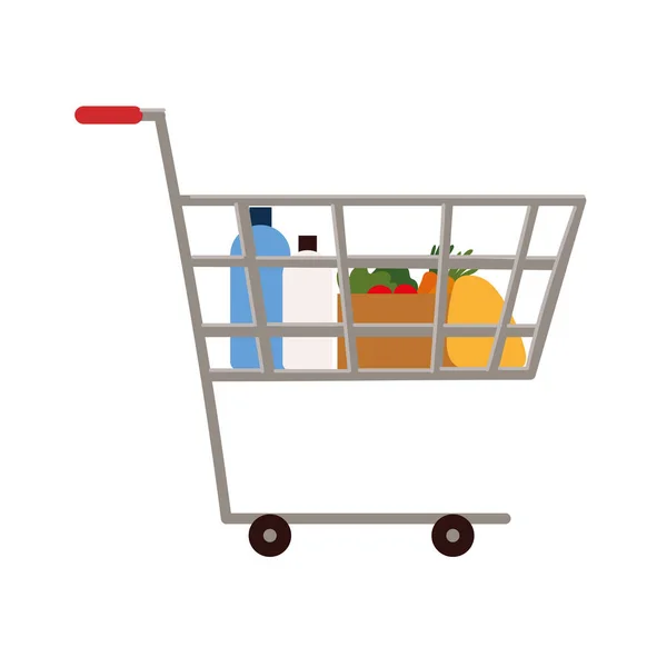 Supermercado carrito de compras — Vector de stock