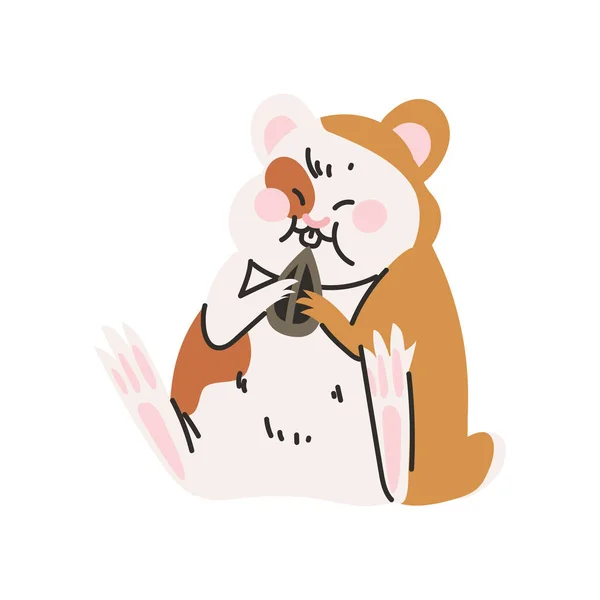 Pet hamster eating — Stock Vector