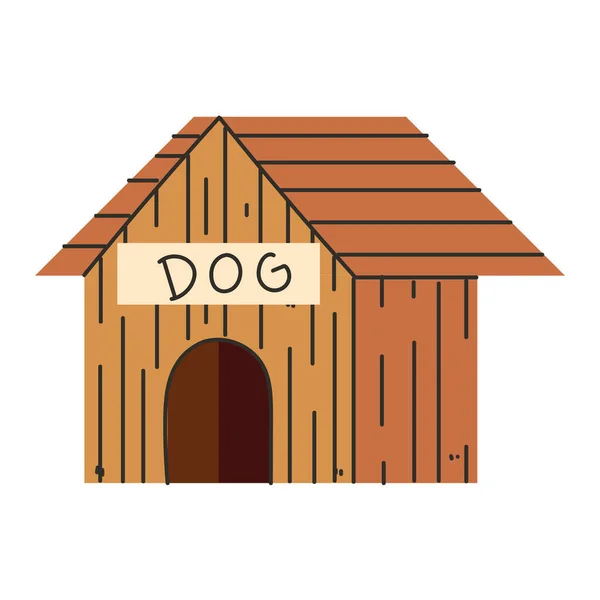 Drewniany pies domowy — Wektor stockowy