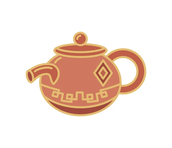 Чайник керамический — стоковый вектор