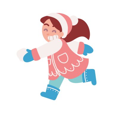 kış giysileri ile kız